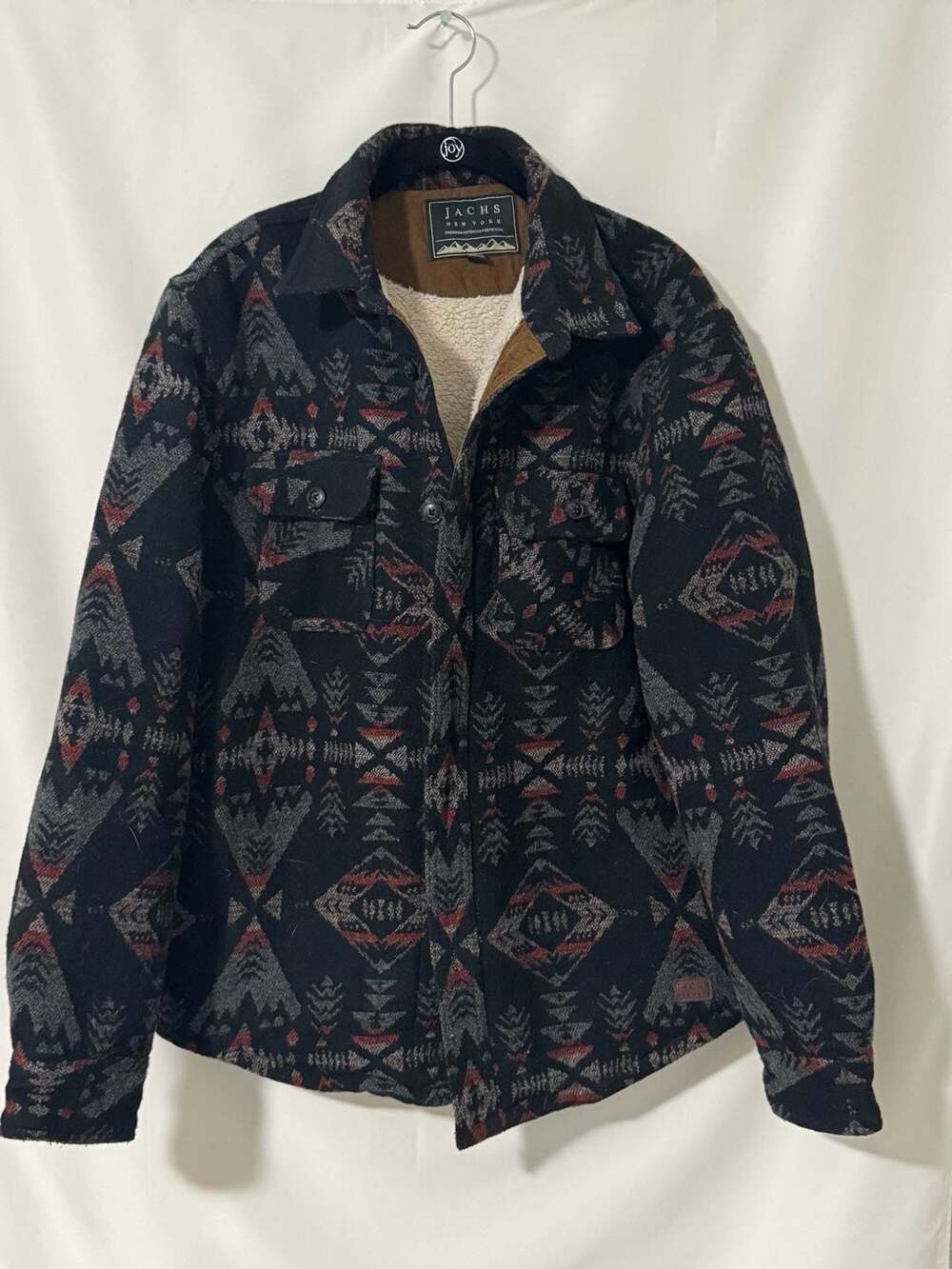 Jachs New York Sherpa Lined Wool Blend Shirt Jacket Size S